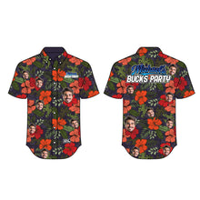 Load image into Gallery viewer, Custom Bucks Party Hawaiian Face Shirts